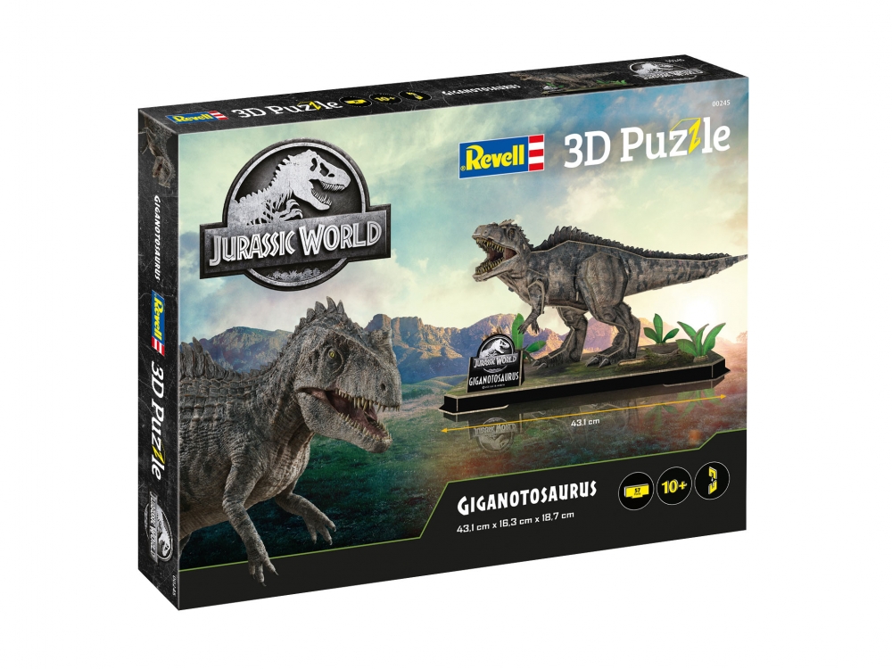 Puzzle, Revell, Jurassic World Giganotosaurus 3D, 60 pieces