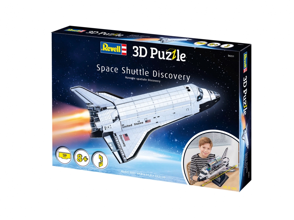 Puzzle, Revell, Space Shuttle Discovery 3D, 126 pieces