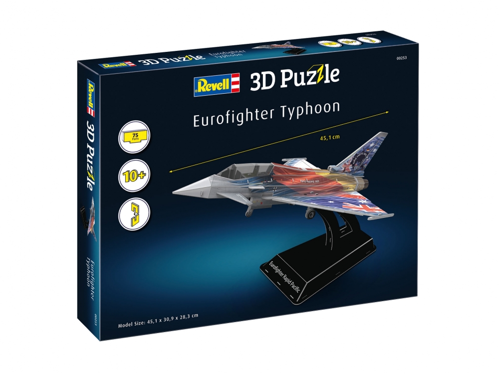 Puzzle, Revell, Eurofighter Typhoon 3D, 75 pieces