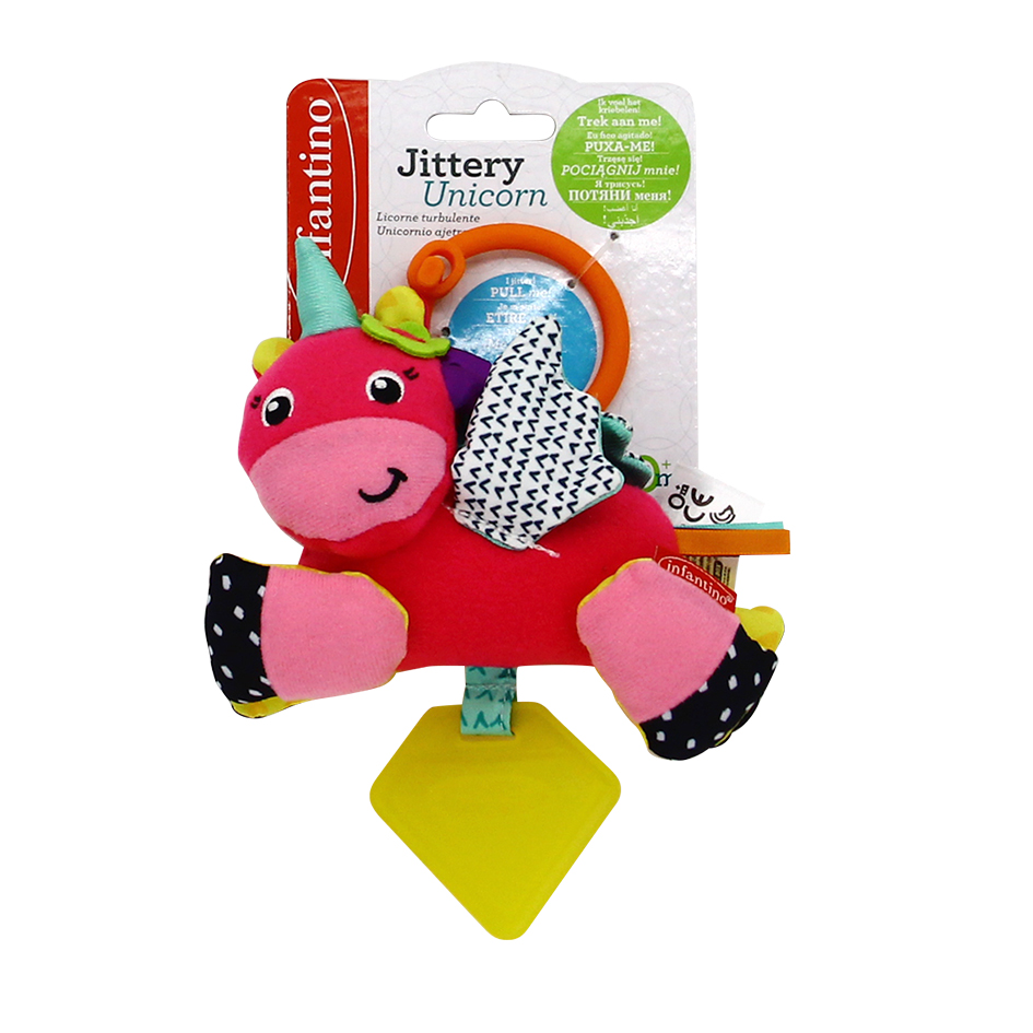 Бебешка мека сензорна играчка, Infantino, Еднорог