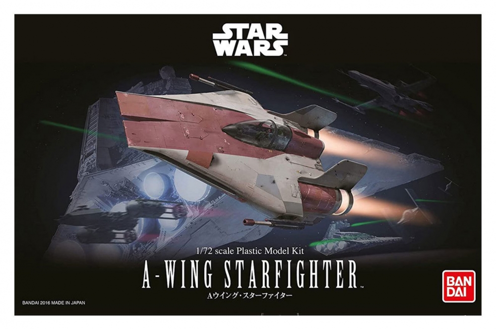Bandai Star Wars A-wing Starfighter Easy-Click Buildable Model, 138 Pieces