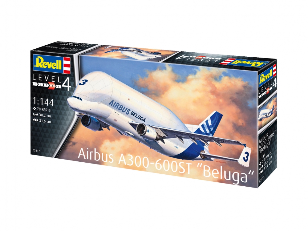 Assembly model, Revell, Airbus A300-600ST Beluga, 78 parts