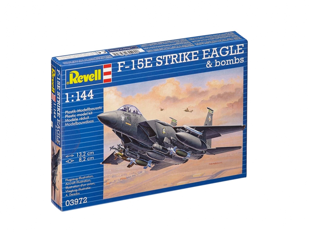 Assembly model, Revell, F-15E Strike Eagle fighter, 70 parts