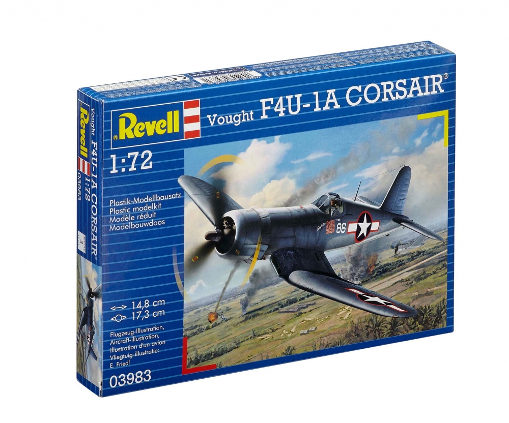 Assembly model, Revell, American fighter Vought F4U-1A Corsair, 63 parts
