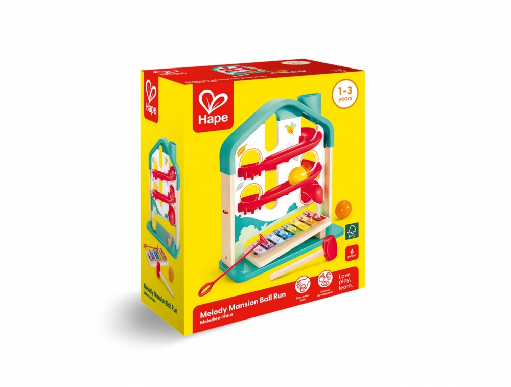 Children′s music track with balls and xylophone, Hape, 6 parts