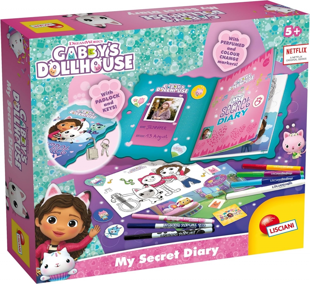 Creative set, Lisciani, Gabby&prime;s Dollhouse, My Secret Diary