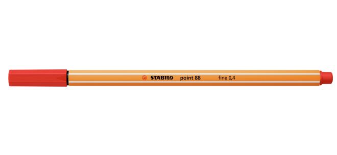 Fineliner, Stabilo, Point 88, Light red