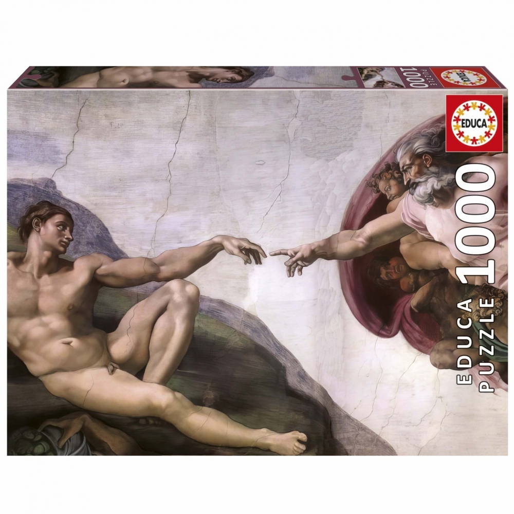 Puzzle, Educa, The Creation of Adam, Michelangelo, 1000 pieces