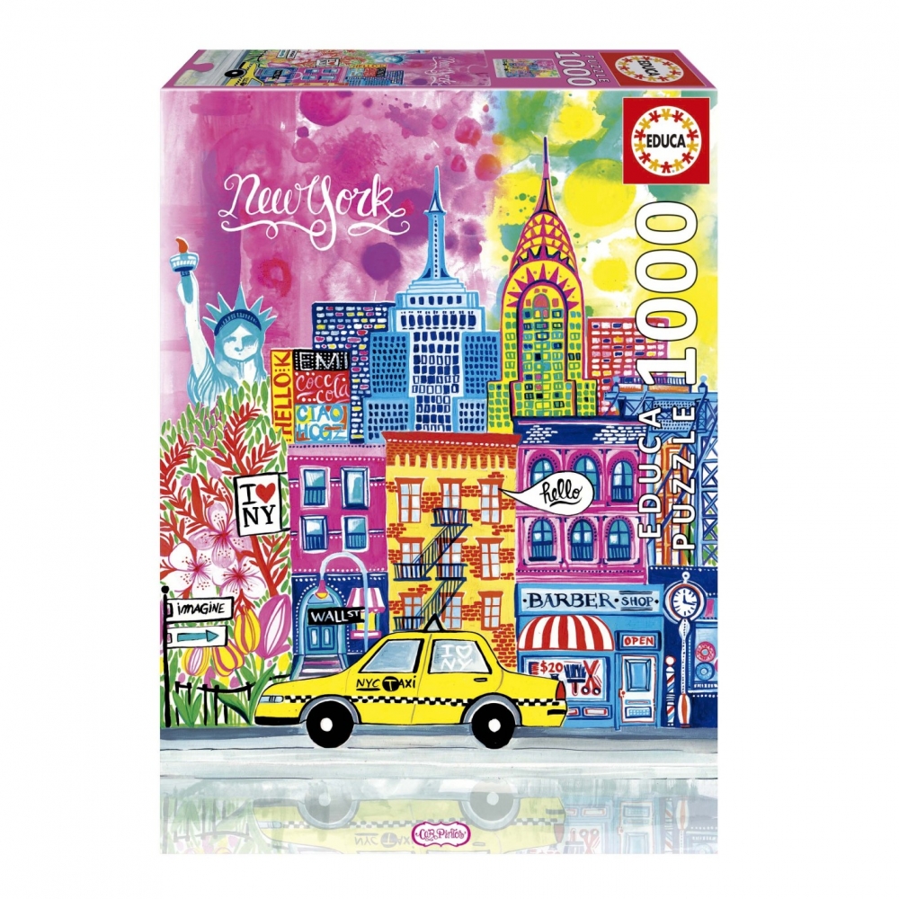 Puzzle, Educa, New York, Car Pintos, 1000 pieces