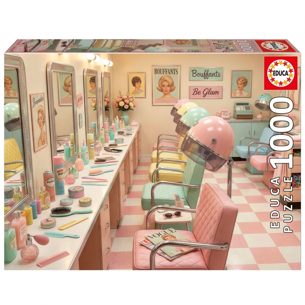 Puzzle, Educa, Retro Beauty Salon, 1000 pieces