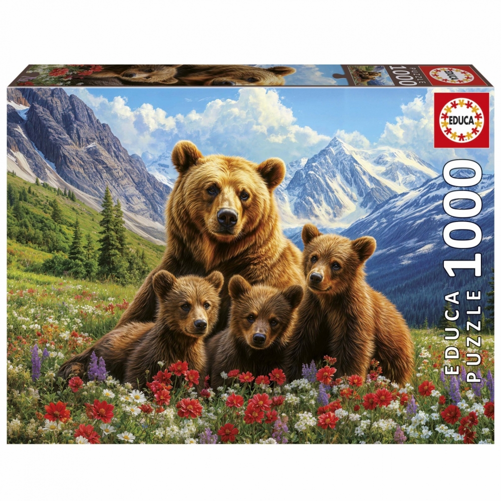 Puzzle, Educa, Grizzly Bears in Canada, 1000 pieces