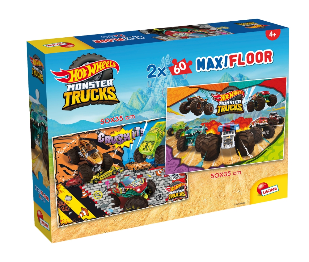 Puzzle, Lisciani, Hot Wheels, 2 x 60 pieces