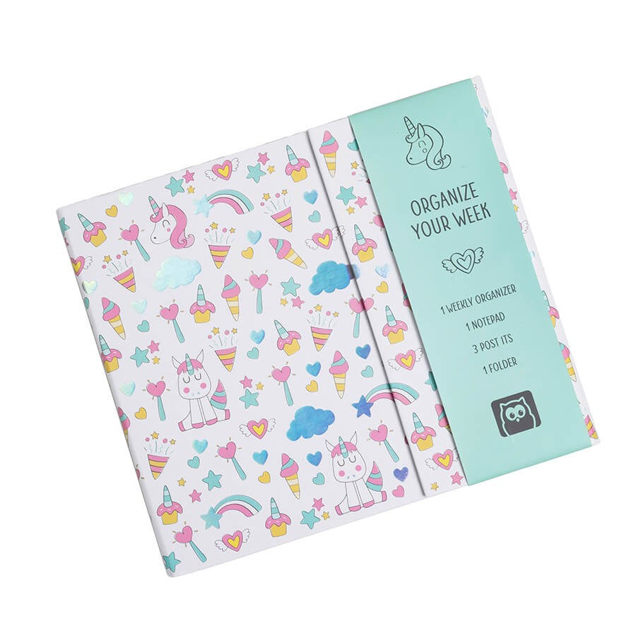 Kids Weekly Organizer, Eurekakids, Unicorn, 16 x 20.8 x 2 cm