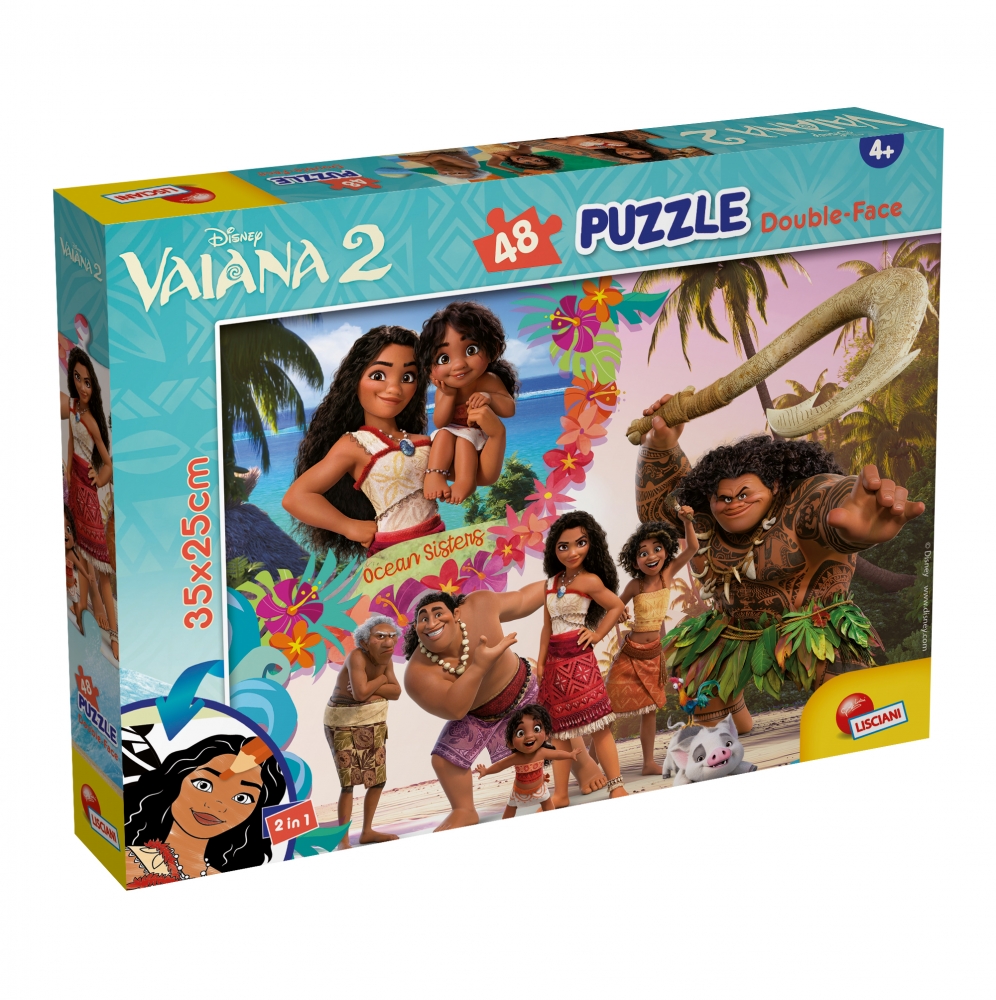Puzzle, Lisciani, Moana 2, Double-sided puzzle 48 pieces