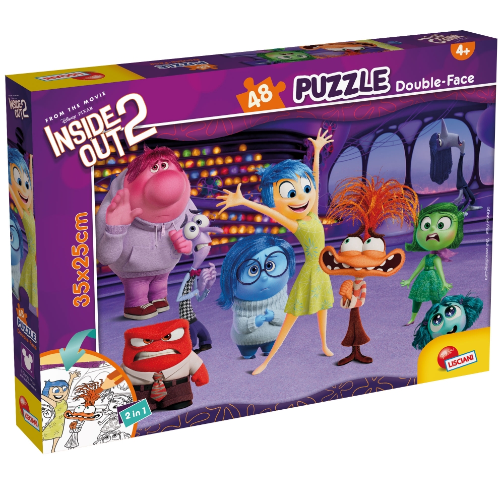 Puzzle, Lisciani, Inside Out 2, Double-sided puzzle 48 pieces