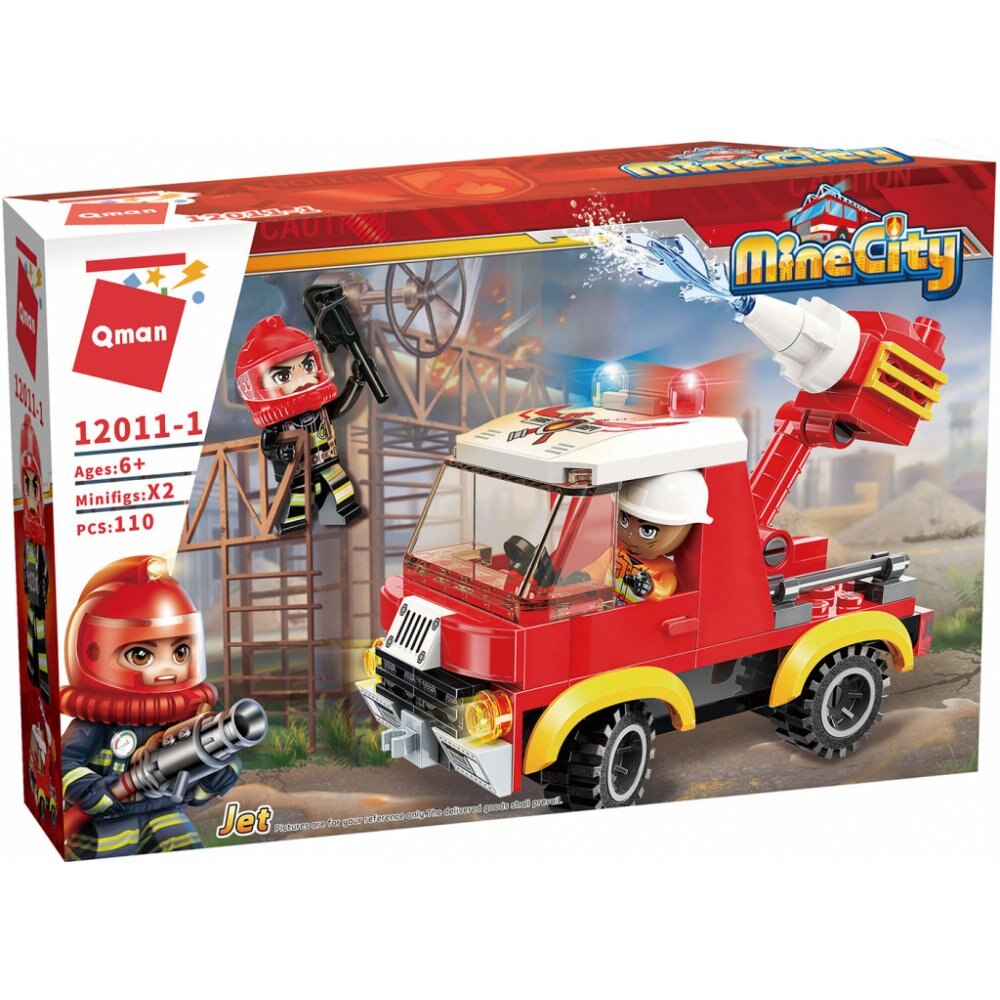 Constructor, Qman, Fire truck, 110 parts