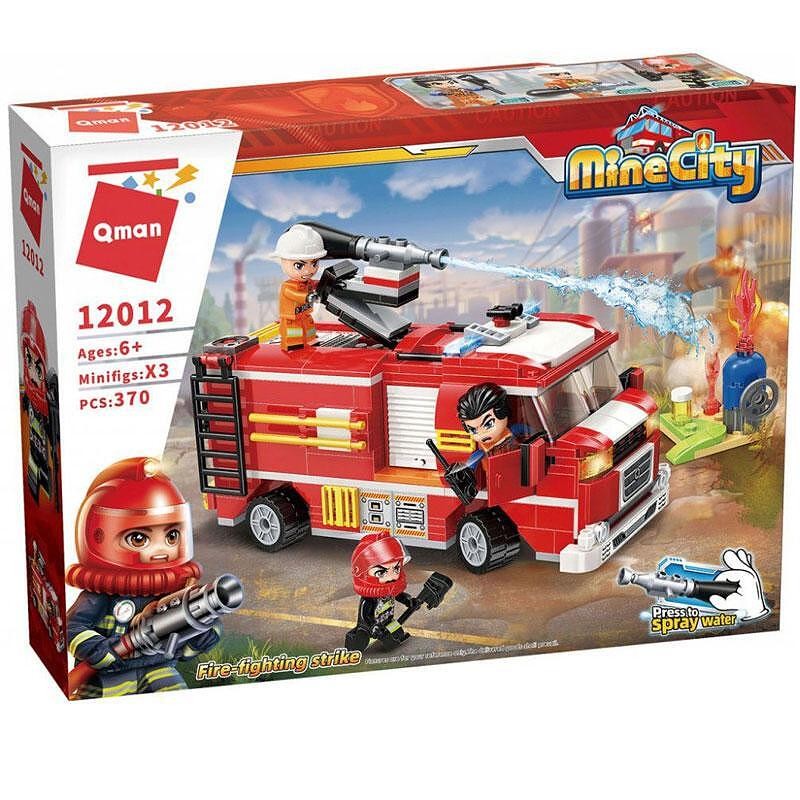 Constructor, Qman, Fire truck, 370 parts