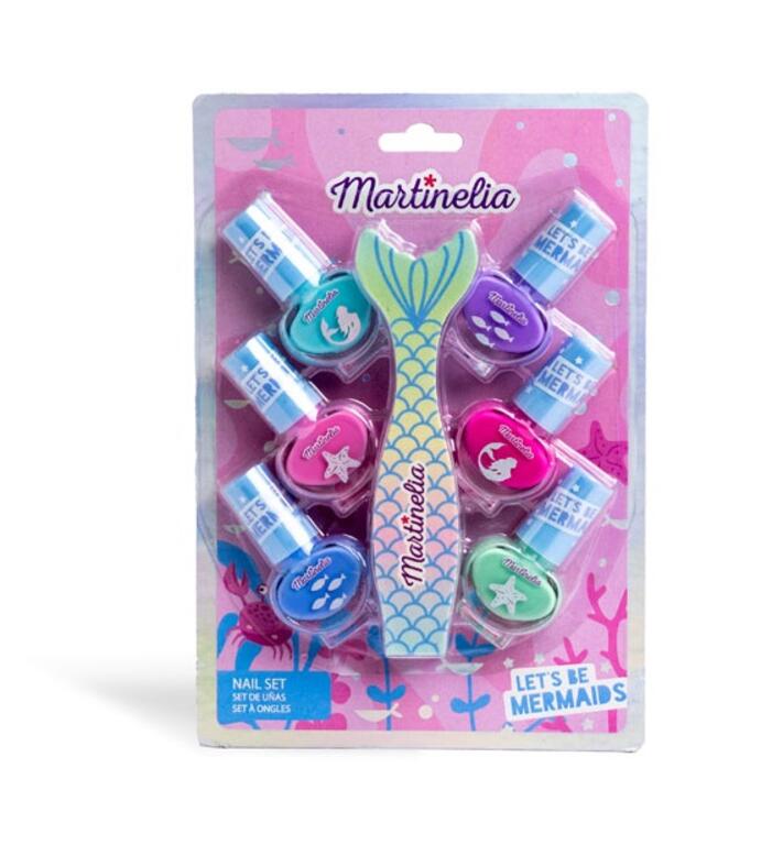 Nail polish set, Martinelia, Mermaids, 6 pieces, 1 nail file