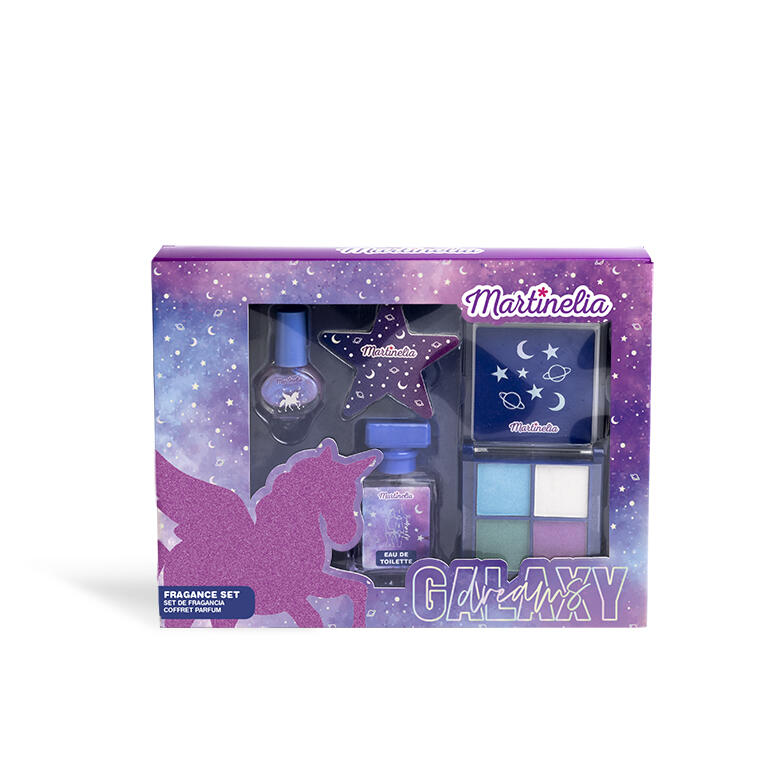 Set, Martinelia, Eau de toilette, Eye shadow and nail polish, Galactic dreams, 3 pieces