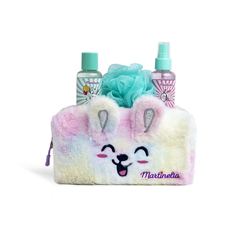 Bathroom set with plush bag, Martinelia, 4 pieces