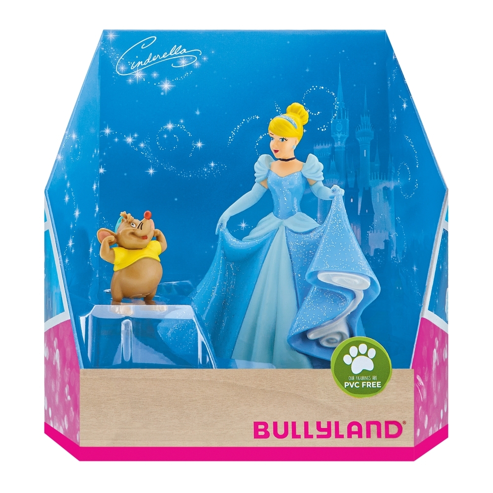 Set of collectible figures, Walt Disney, Bullyland, Cinderella and Gus