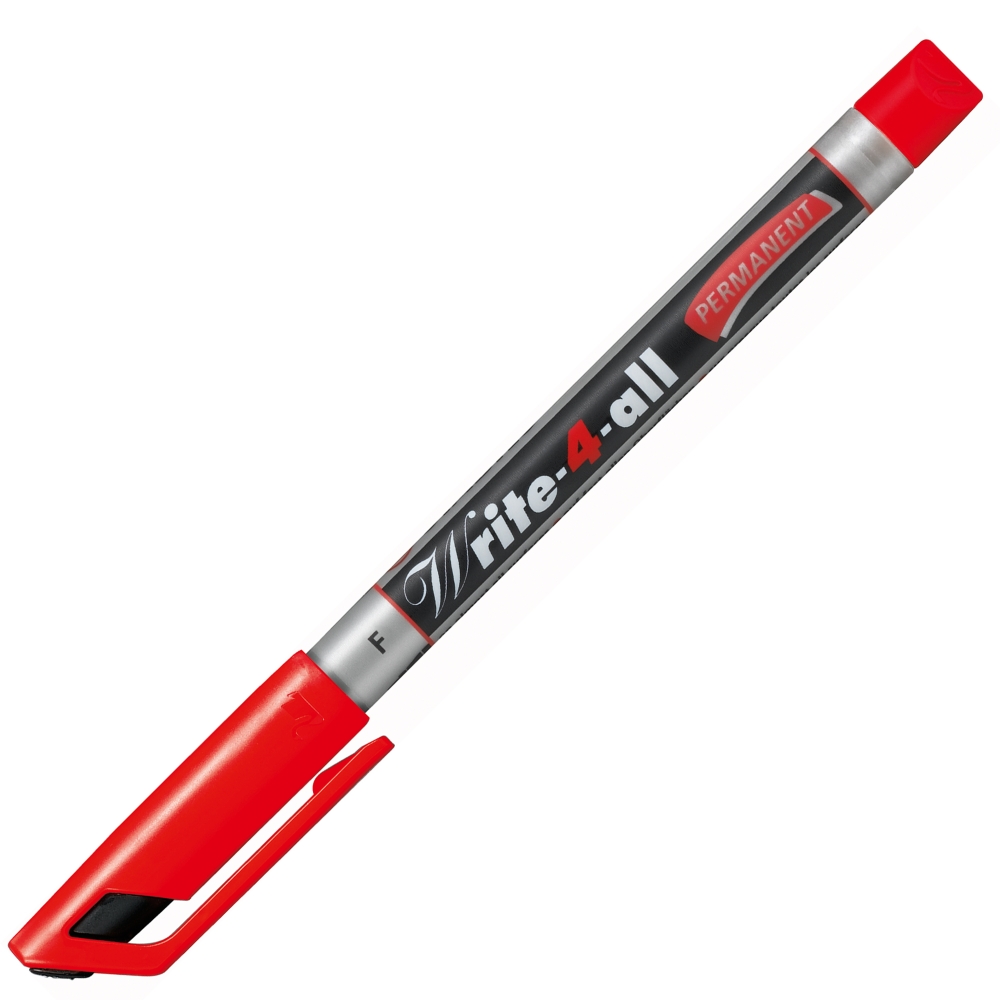 Permanent marker, Stabilo, Write-4-All, Fine F, Red