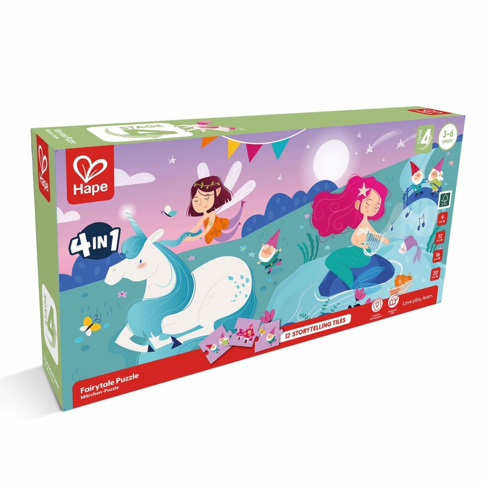 Puzzle, Hape, Fairyland 4 in 1, 9/12/16/20 pieces