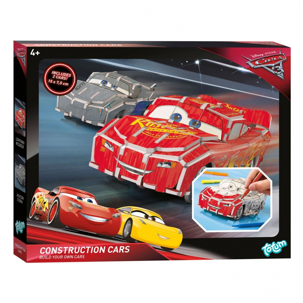 Creative Kit, Totum, Cars 3, DIY Pram with Actuator, 2 pcs