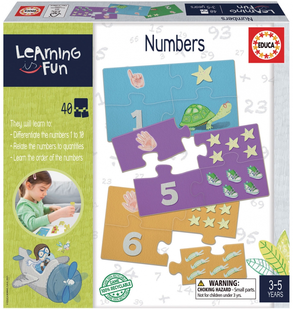 Educational puzzle, Educa, Numbers, 40 pieces