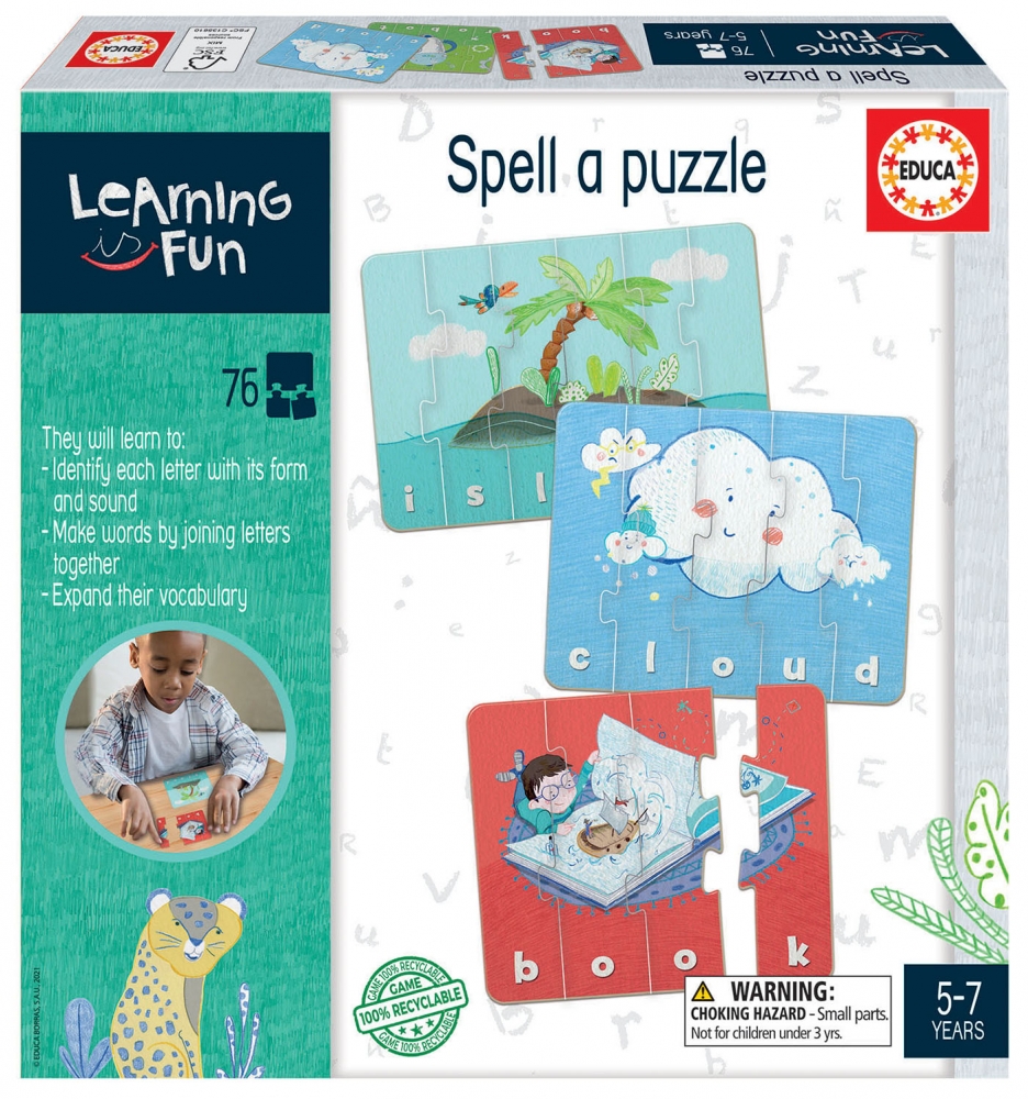 Educational puzzle, Educa, Form words, 76 pieces