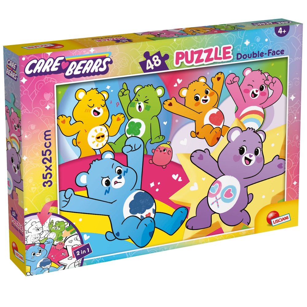 Puzzle, Lisciani, Care Bears, Double-sided puzzle 48 pieces