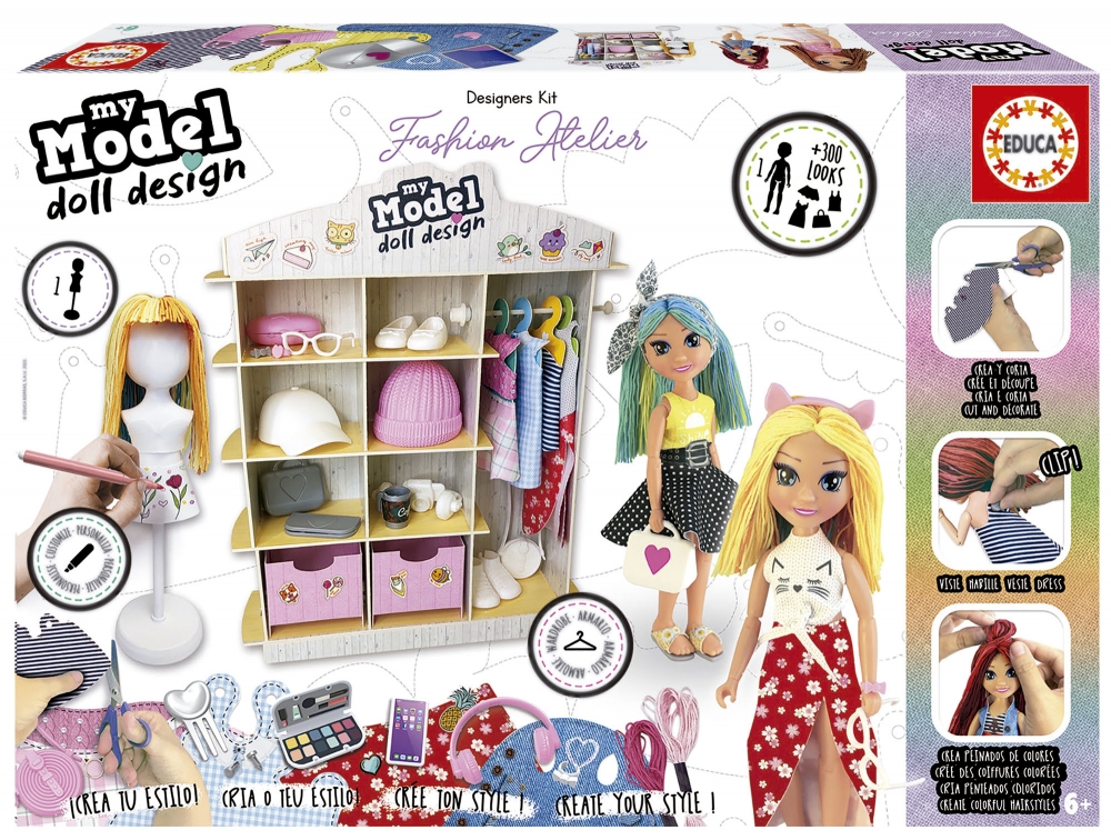 Creative Kit, Educa, My Model, Doll Design, Fashion Studio