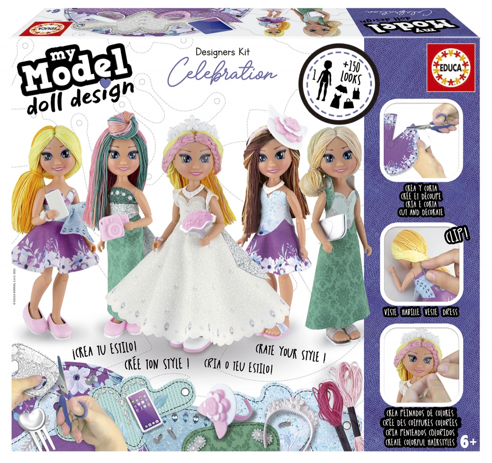 Creative Kit, Educa, My Model, Doll Design, Celebration