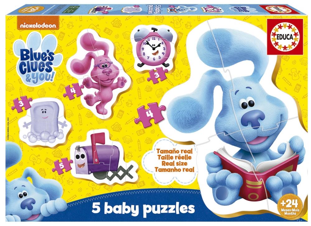 Progressive puzzle, Educa, Blue′s Clues, 5 in 1, 3/3/4/4/5/ pieces