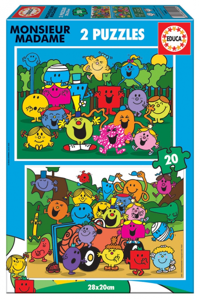 2 in 1 puzzle Educa, Monsieur Madame, 2×20 pieces