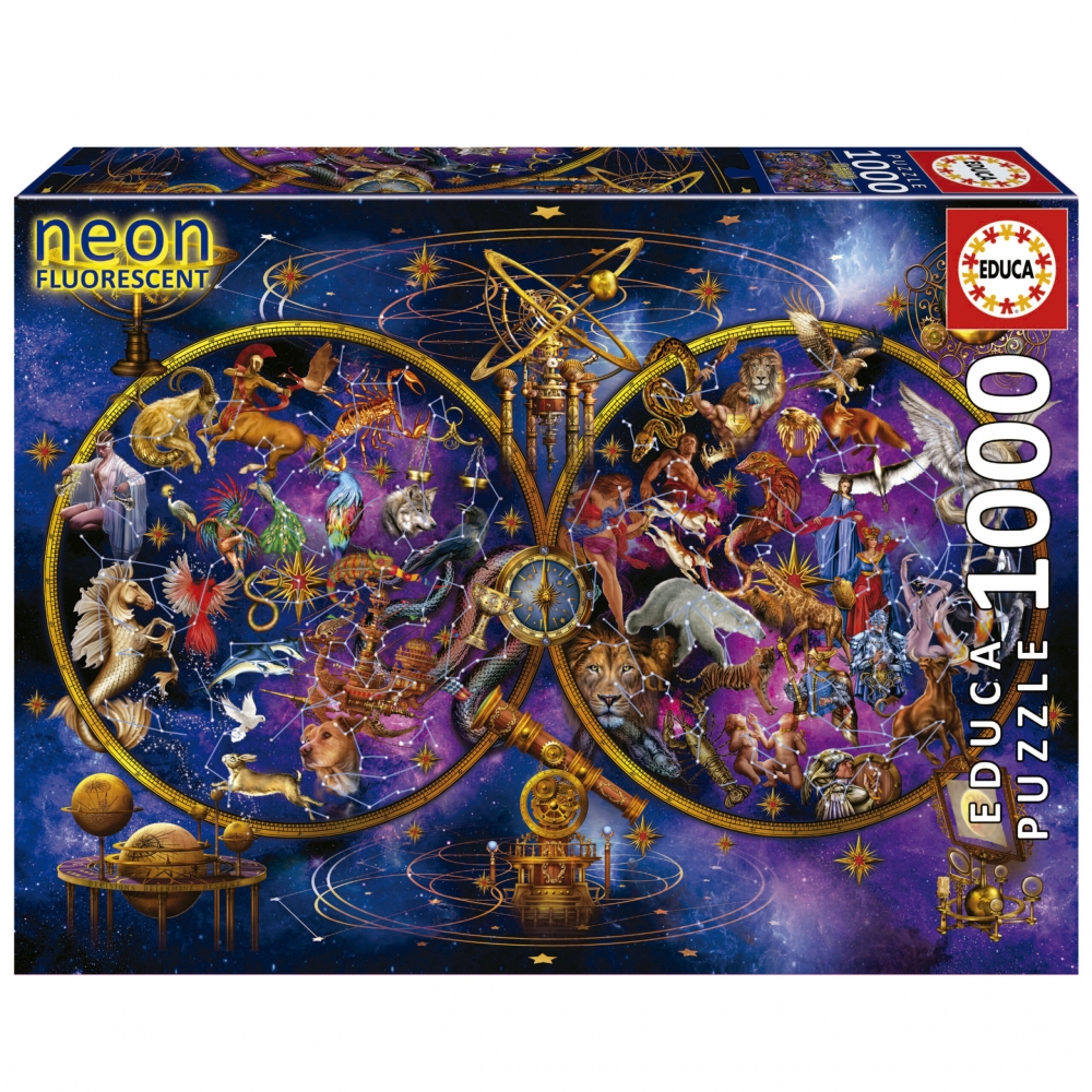 Neon puzzle, Educa, Constellations, 1000 pieces