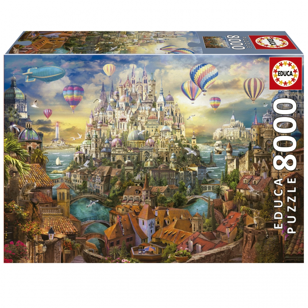 Puzzle, Educa, Dream City, 8000 pieces