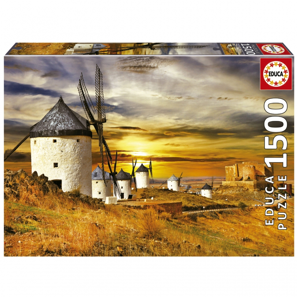 Puzzle, Educa, Windmills, Consuegra, 1500 pieces