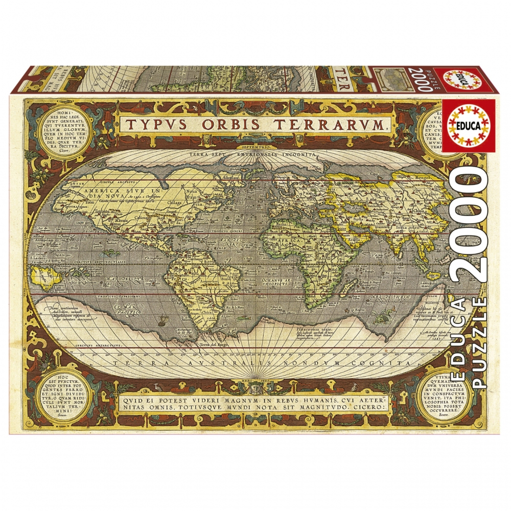 Puzzle, Educa, World Map, 2000 pieces