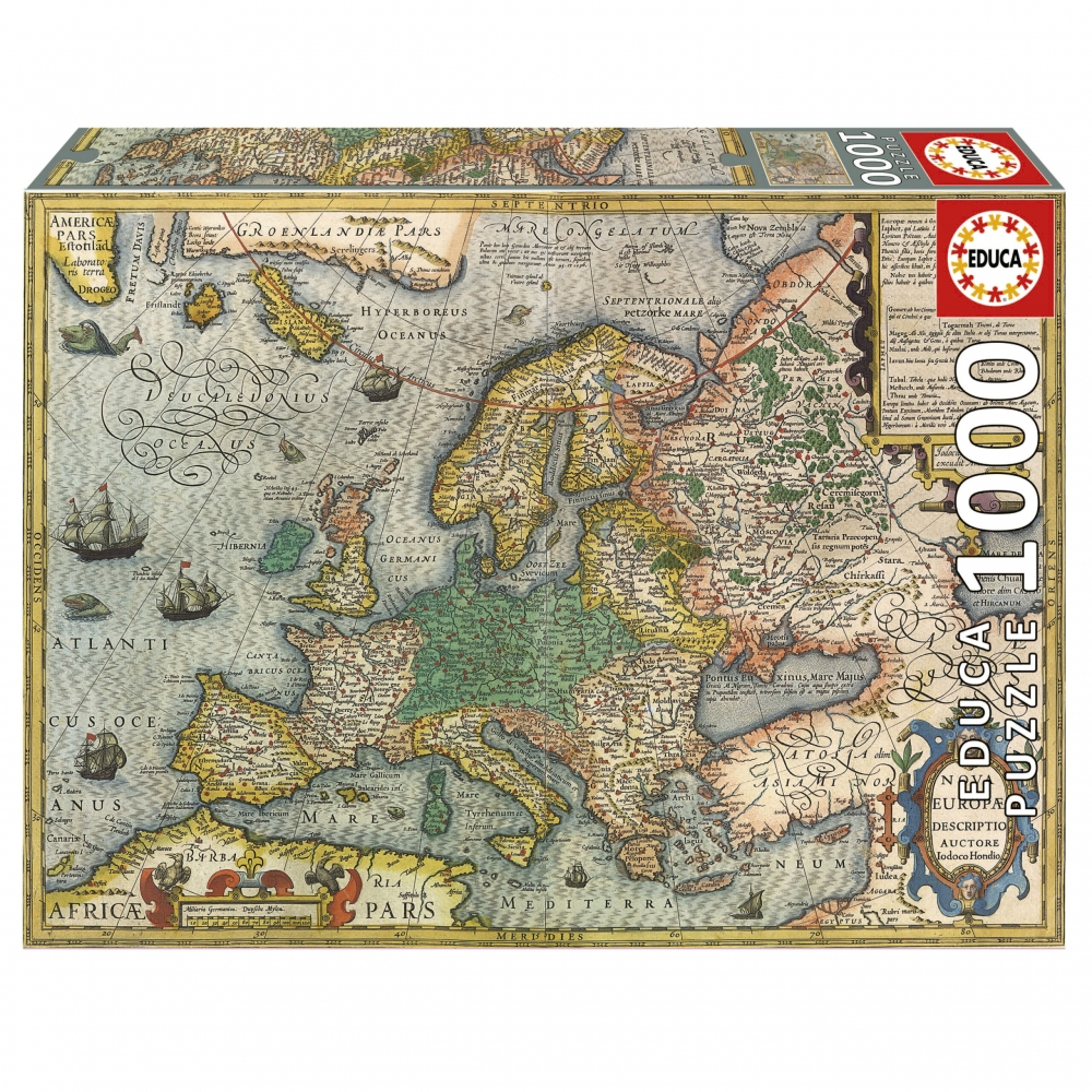 Puzzle, Educa, Map of Europe, 1000 pieces