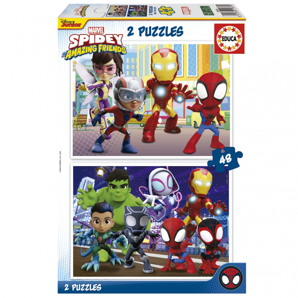 Puzzle, Educa, Spidey and his amazing friends, 2 x 48 pieces