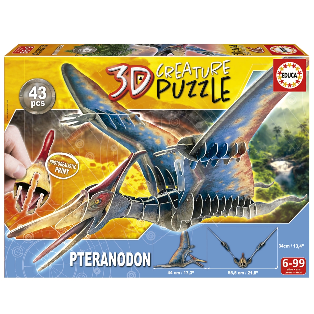 Puzzle, Educa, Pteranodon 3D, 43 pieces