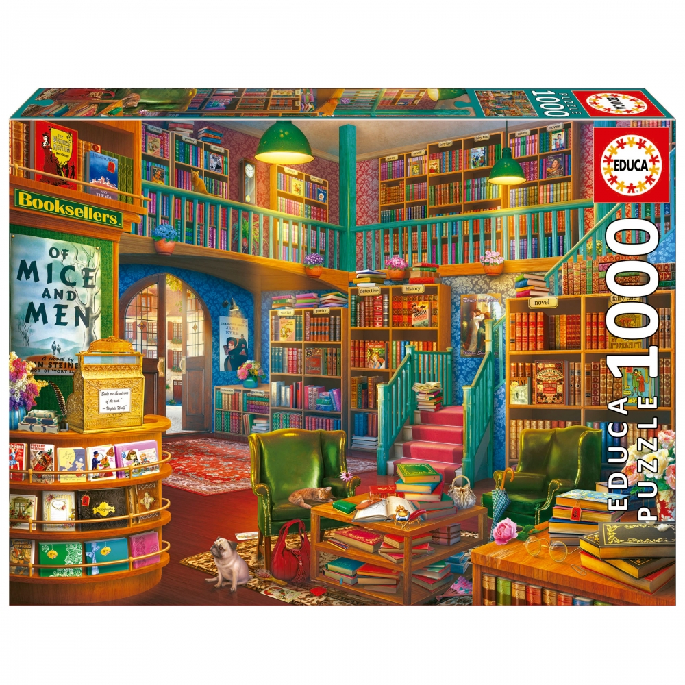 Puzzle, Educa, Wonderful Bookstore, 1000 pieces
