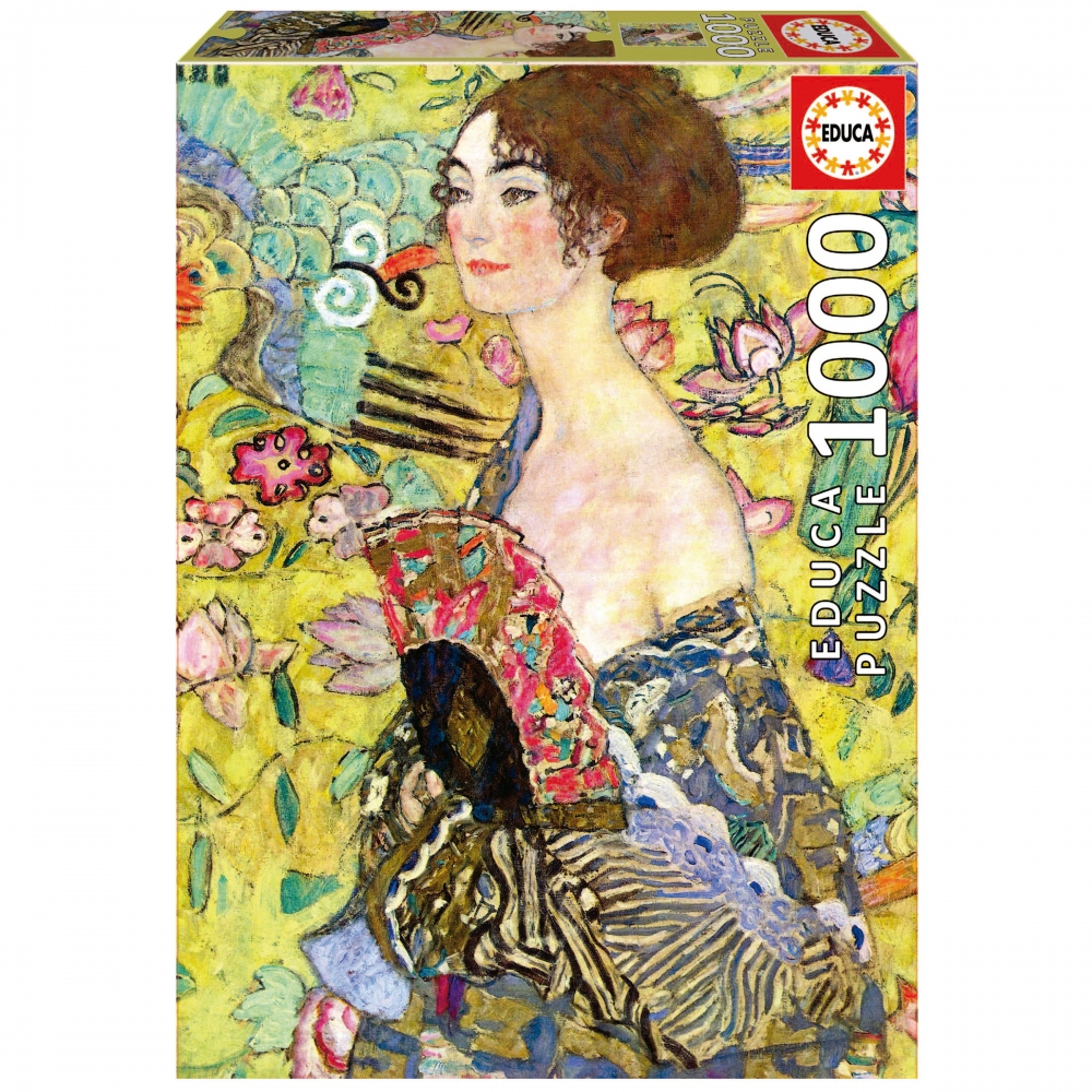 Puzzle, Educa, Lady with a Fan, Gustav Klimt, 1000 pieces