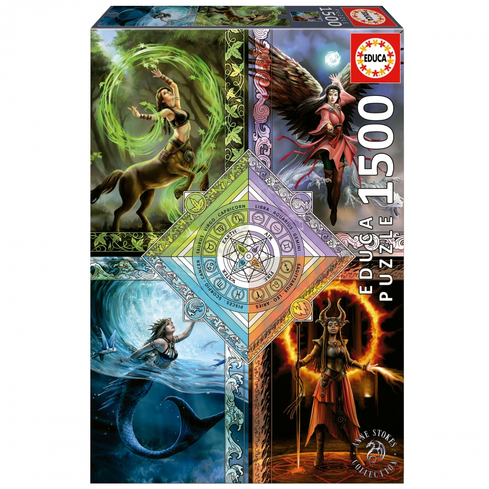 Puzzle, Educa, Magic Star Map, Anne Stokes, 1500 pieces