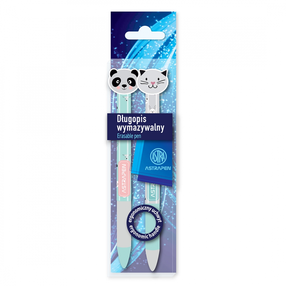 Eraser pen set, ASTRAPEN Oops, 0.5 mm Animals - box 2 pcs blister