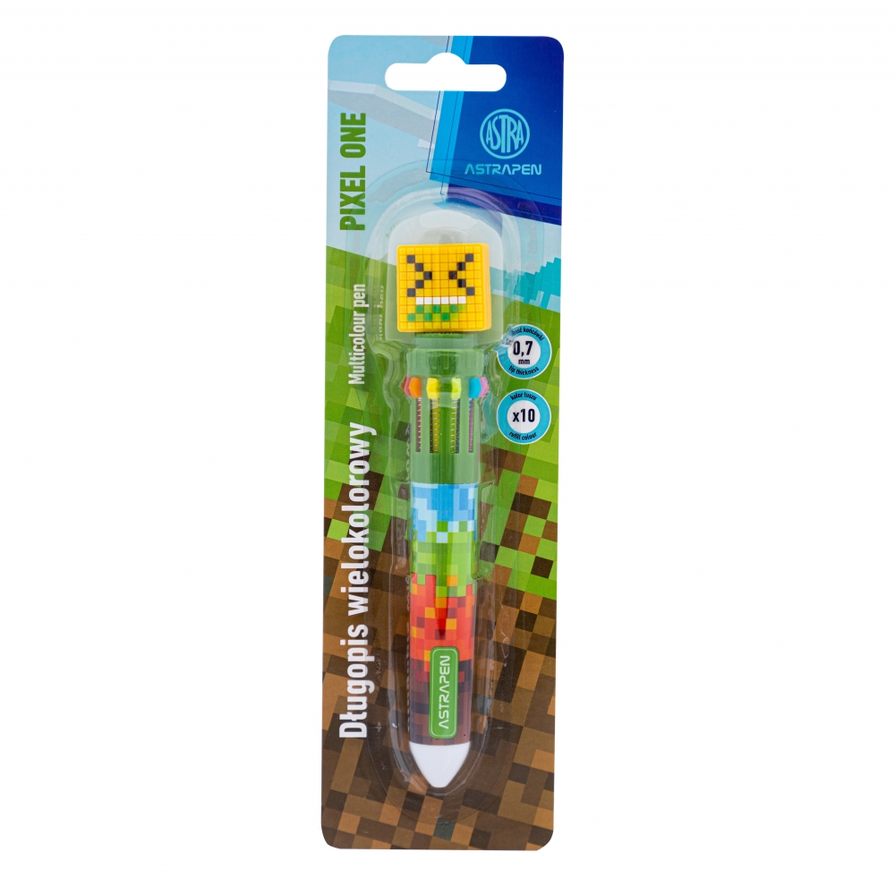 Automatic multi-color pen, Astra, Pastel Line, Pixel One, 10 in 1