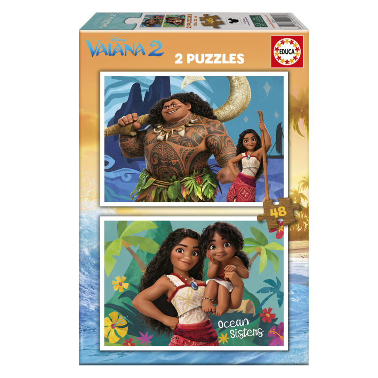 Puzzle, Educa, Moana II, 2 in 1, 2 x 48 pieces