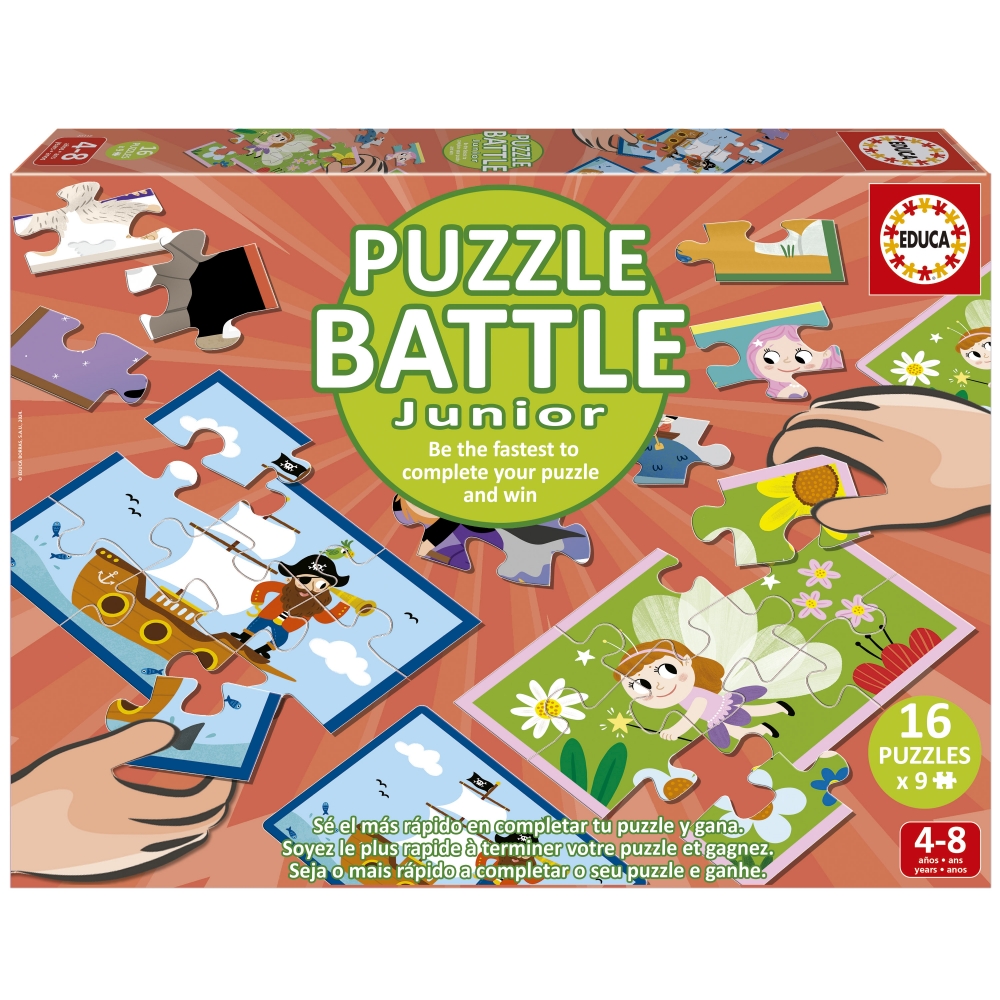 Puzzle Battles, Educa, 16 x 9 pieces, Fairy Tale Stories