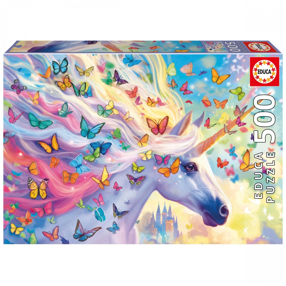 Puzzle, Educa, Unicorn Rainbow, 500 pieces
